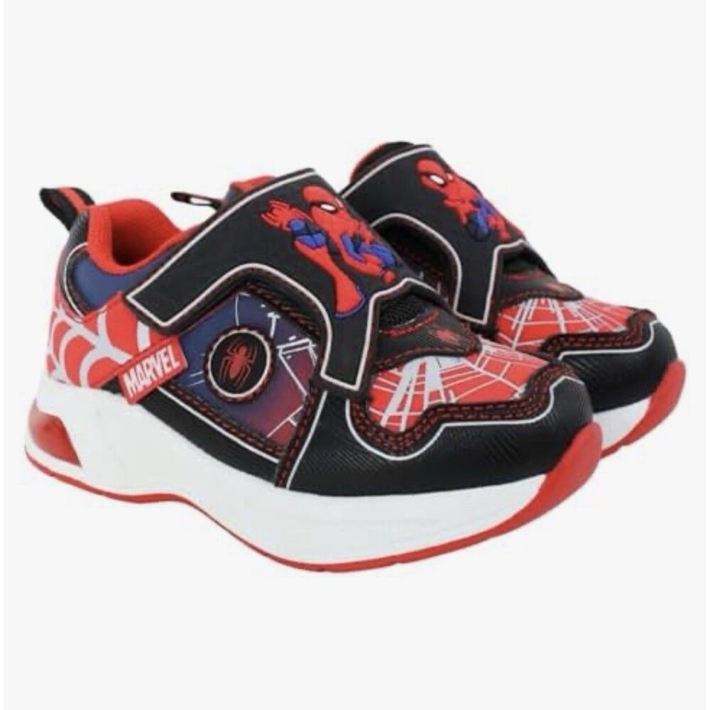 Spider-Man Toddler Light Up Athletic Sneakers Red Size 5T Kids Shoes New